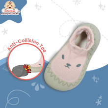 Teddy Toes Anti-Skid Cotton Socks Shoes with Rubber Sole for Walking Babies & Toddlers (6-24 Months)