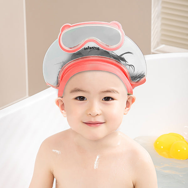TEAR-FREE Baby Shower Cap – Adjustable Waterproof Bath Hat for Eye & Ear Protection (0-9 years old)