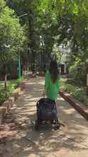GlideX Travel Stroller: One-Hand Fold, Reclining Seat, Adjustable Canopy, 360° Wheels, 5-Point Harness, 0-3 Years, 15kg