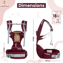 Adjustable Hip Seat Baby Carrier with 4 Carry Positions for 03 to 24 Months