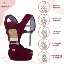 Adjustable Hip Seat Baby Carrier with 4 Carry Positions for 03 to 24 Months
