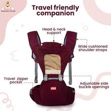 Adjustable Hip Seat Baby Carrier with 4 Carry Positions for 03 to 24 Months