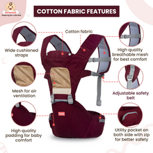Adjustable Hip Seat Baby Carrier with 4 Carry Positions for 03 to 24 Months